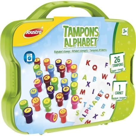 Mallette Tampons Alphabet JOUSTRA - Tampons auto-encrés ludiques et éducatifs pour enfants de 4 ans et plus ROUGE 2 - vertbaudet enfant 