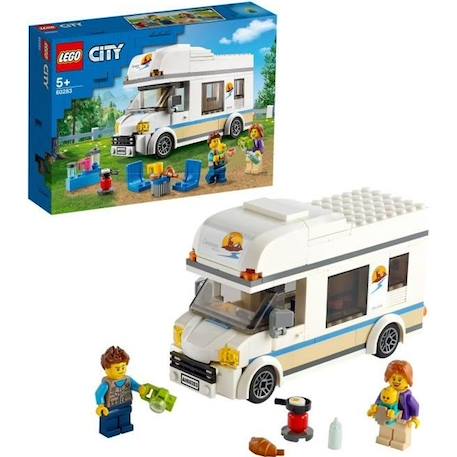 LEGO® City 60283 Le Camping-Car de Vacances, Jouet pour Enfants 5 Ans, Forêt LEGO, Véhicule, Camping, Jeu de Voyage ORANGE 1 - vertbaudet enfant 