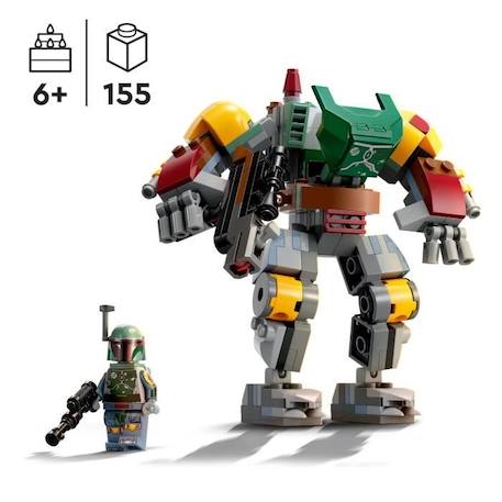 LEGO® Star Wars 75369 Le Robot Boba Fett, Figurine à Construire avec Blaster Lance-Tenons et Jetpack BLANC 2 - vertbaudet enfant 