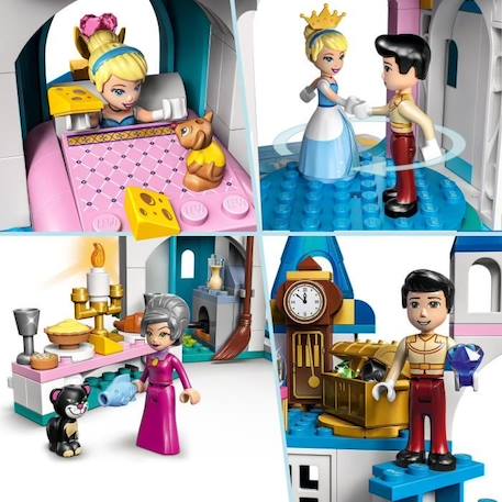 LEGO Disney Princess - Le Château de Cendrillon et du Prince Charmant - Jouet dès 5 Ans - 365 Pièces BLANC 4 - vertbaudet enfant 
