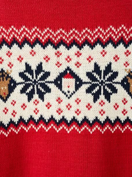 Pull Noël jacquard adulte collection capsule famille rouge 3 - vertbaudet enfant 