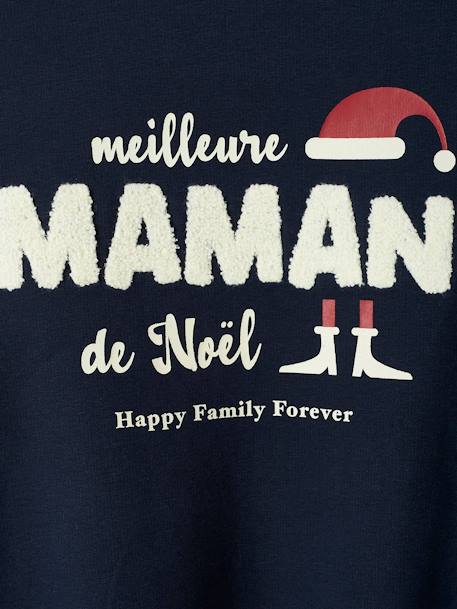 Sweat de Noël femme collection capsule 'Happy Family Forever' marine 4 - vertbaudet enfant 