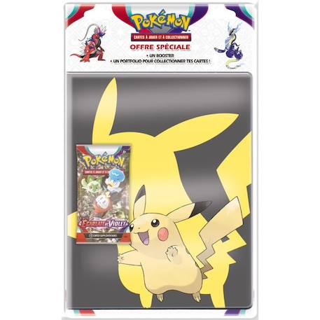 Cartes Pokémon - Pack Portfolio 180 + Booster EV01 - ASMODEE - Jaune et gris - Pour Enfant à partir de 6 ans JAUNE 1 - vertbaudet enfant 