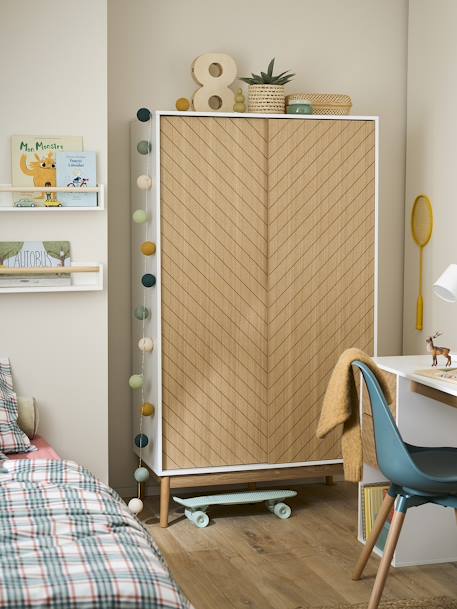 Armoire 2 portes chevrons bois 5 - vertbaudet enfant 