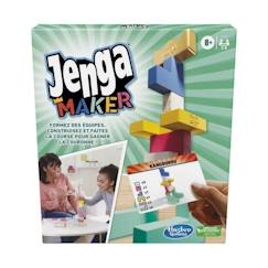 Jouet-Jenga Maker, tour d'empilage avec blocs en bois massif véritable, jeu pour enfants, à partir de 8 ans, pour 2 à 6 joueurs