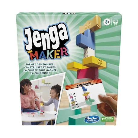 Jenga Maker, tour d'empilage avec blocs en bois massif véritable, jeu pour enfants, à partir de 8 ans, pour 2 à 6 joueurs VERT 1 - vertbaudet enfant 