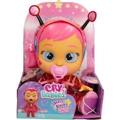 Jouet-Poupons et poupées-Poupons et accessoires-Poupon Cry Babies Stars - Lady - IMC TOYS - 911383 - 30cm - Etoiles LED - Fonctions de pleurs - Rose