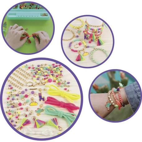 Set de perles Fluo pour fabrication de bijoux enfants - Make It Real - Lansay ROSE 3 - vertbaudet enfant 