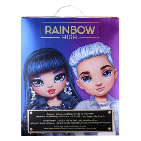 Rainbow High S23 Fashion Doll - Poupée 27 cm Aiden Russel (Amethyste) - 1 tenue, 1 paire de chaussures et des accessoires VIOLET 4 - vertbaudet enfant 