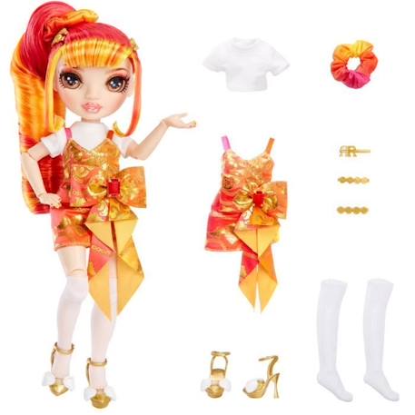 Rainbow High Junior High S3 - Poupée Mannequin Arc-en-Ciel 22cm - Laurel Devious (Orange) ORANGE 1 - vertbaudet enfant 