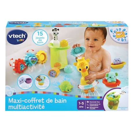 Coffret de bain multi-activité VTECH MAXI - Girafe mécanique - Pour enfants de 5 mois à 5 ans BLANC 1 - vertbaudet enfant 