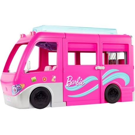 Barbie - Méga Camping-Car De Barbie - Accessoire Poupée HCD46 ROSE 1 - vertbaudet enfant 