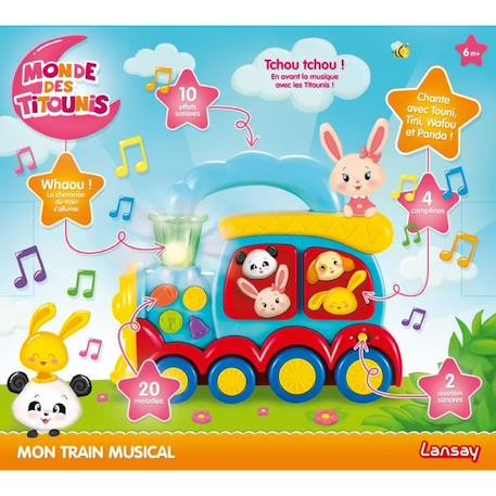 Titounis - Mon Train Musical interactif - Jouet 1er Âge - Dès 6 mois - Lansay JAUNE 3 - vertbaudet enfant 