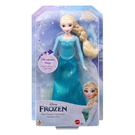 Poupée Elsa Chantante - Disney Princess - La Reine des Neiges - Tenue Bleu Glacial - Pour Enfant de 3 Ans et + BLANC 2 - vertbaudet enfant 