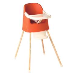 -Chaise haute évolutive YOUPLA Thermobaby - Terracotta - Fabriquée en France
