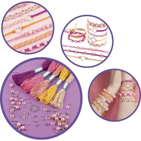 Set de perles Amitié Make It Real - Fabrication de bracelets brésiliens pour enfants dès 8 ans - Lansay ROSE 1 - vertbaudet enfant 
