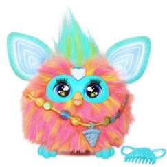 Jouet-Premier âge-Peluches-Furby corail, 15 accessoires, peluche interactive pour filles et garçons, animatronique activé par la voix, à partir de 6 ans