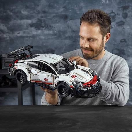 LEGO® - Voiture de Course Technic Porsche 911 RSR Détaillée à Construire - Modèle de Collection - 42096 BLANC 3 - vertbaudet enfant 