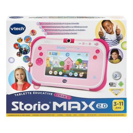 VTECH - Console Storio Max 2.0 5' Rose - Tablette Éducative Enfant ROSE 2 - vertbaudet enfant 