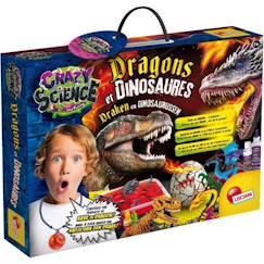 Jouet-Jeux éducatifs-Jeux scientifiques et multimédia-Crazy Science - loisirs créatifs - Dragons et Dinosaures à construire - LISCIANI