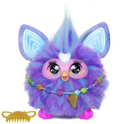 Jouet-Premier âge-Furby violet, 15 accessoires, peluche interactive pour filles et garçons, animatronique activé par la voix, à partir de 6 ans