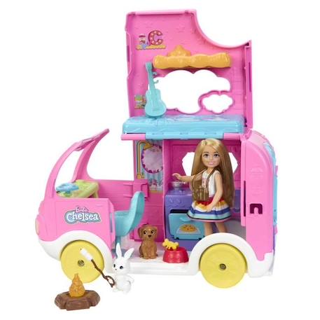 Barbie - Coffret Barbie Camping-Car de Chelsea - Poupée Mannequin - 3 ans et + BLANC 6 - vertbaudet enfant 
