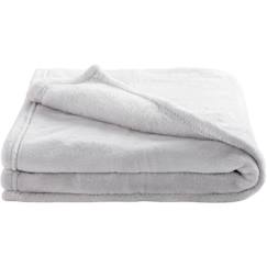 DOMIVA Couverture Microdoux - Microfibre 100% Polyester - Uni - Perle - 75 x 100 cm  - vertbaudet enfant