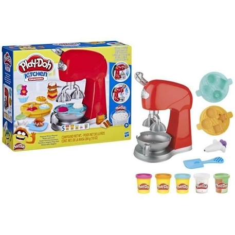 Play-Doh Kitchen Creations, Robot pâtissier, jouet de pâte à modeler avec accessoires de cuisine factices JAUNE 5 - vertbaudet enfant 