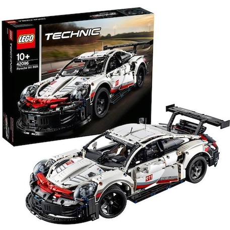 LEGO® - Voiture de Course Technic Porsche 911 RSR Détaillée à Construire - Modèle de Collection - 42096 BLANC 1 - vertbaudet enfant 