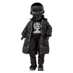 Jouet-Poupons et poupées-Rainbow High S3 Shadow High - Poupée 27 cm Rex Mcqueen (Noir) - 1 tenue + accessoires et support pour poupée