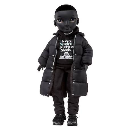 Rainbow High S3 Shadow High - Poupée 27 cm Rex Mcqueen (Noir) - 1 tenue + accessoires et support pour poupée NOIR 1 - vertbaudet enfant 