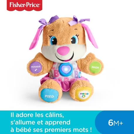 Fisher-Price - Nouveau SIS interactif - Peluche interactive - 6 mois et + ROSE 2 - vertbaudet enfant 
