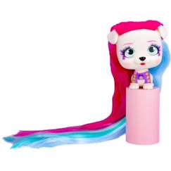 -Mini poupée VIP Pets IMC TOYS - Bow Power - Gwen - Cheveux extra longs - Accessoires colorés