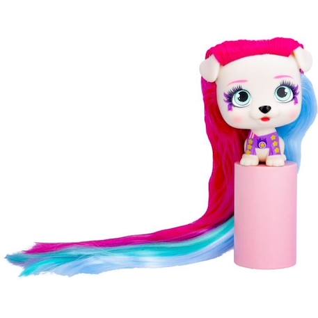 Mini poupée VIP Pets IMC TOYS - Bow Power - Gwen - Cheveux extra longs - Accessoires colorés ROSE 1 - vertbaudet enfant 