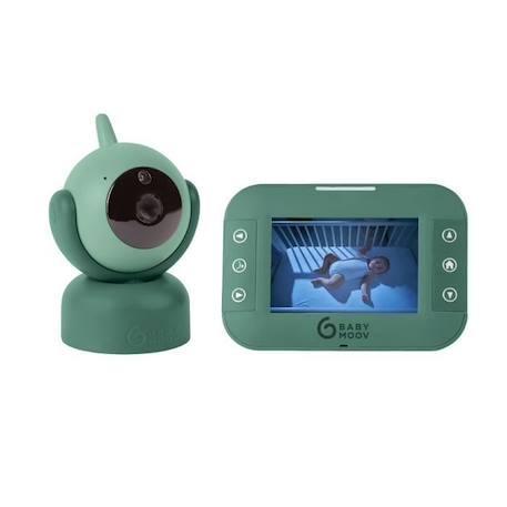 Babymoov Babyphone vidéo YOO Twist - Caméra motorisée avec vue à 360° - Technologie Sleep - Vision nocturne VERT 1 - vertbaudet enfant 