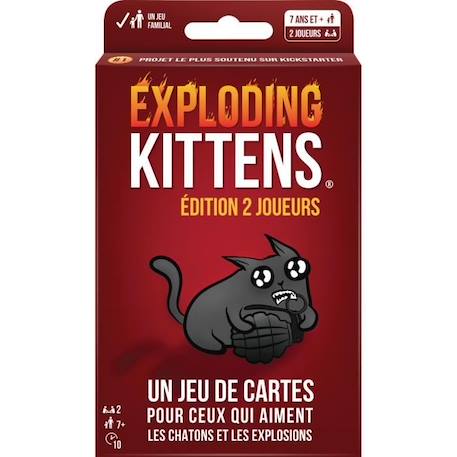 Exploding Kittens 2 Joueurs - Asmodee - Jeu de société ROUGE 1 - vertbaudet enfant 