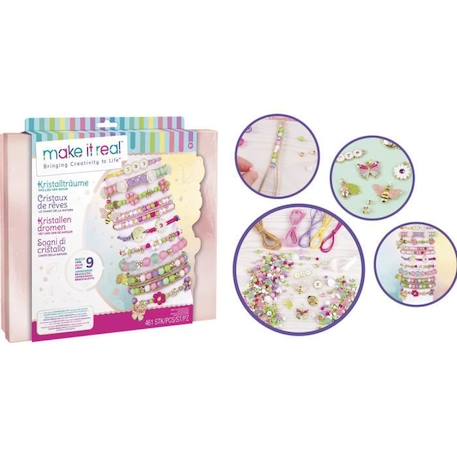 Coffret Bijoux Cristaux De Reve Nature - Make It Real - Fabrication de bijoux enfants - Dès 8 ans - Lansay BLANC 1 - vertbaudet enfant 