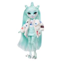 Jouet-Poupons et poupées-Rainbow High S3 Shadow High - Poupée 27 cm Zooey Electra (Vert clair) - 1 tenue + accessoires et support pour poupée