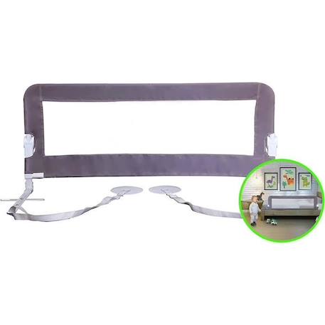 Barrière de lit Dreambaby Nicole  - lits encastrés et aux lits plats- Mesurant 150 cm de large et 50 cm de haut - Gris GRIS 2 - vertbaudet enfant 