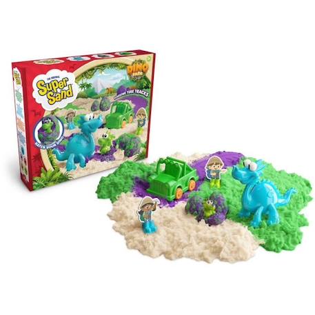 Super Sand Dinosaur Park - Jeu de sable à modeler - Multicolore - Vert - Pour Enfant de 3 ans et plus VERT 1 - vertbaudet enfant 