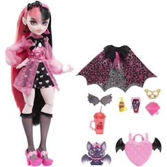 Jouet-Poupons et poupées-Poupée Monster High - Draculaura avec chauve-souris de compagnie