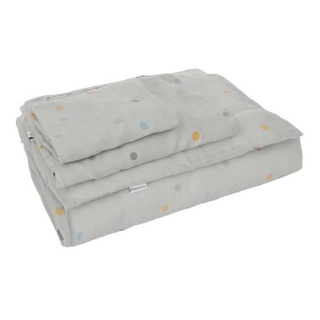 Drap-housse en mousseline pour enfant 100% coton GRIS 1 - vertbaudet enfant 