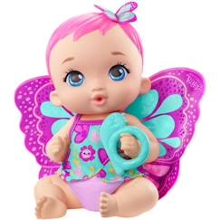 Jouet-Poupons et poupées-My Garden Baby - Bébé Papillon Rose Boit et Fait Pipi 30 cm, couche réutilisable, tenue, ailes amovibles - Poupon - Dès 2 ans