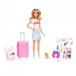 Jouet-Poupons et poupées-Poupées mannequins et accessoires-Barbie - Barbie Voyage  - Poupée - 3 Ans Et +