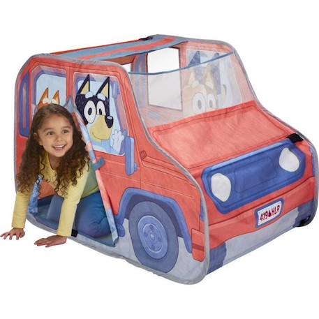 Tente de jeu pop-up Bluey - Le 4x4 de la famille Heeler - Fenêtres et porte pour jouer à cache-cache BLEU 4 - vertbaudet enfant 