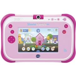 Jouet-Jeux vidéos et jeux d'arcade-VTECH - Console Storio Max 2.0 5" Rose - Tablette Éducative Enfant