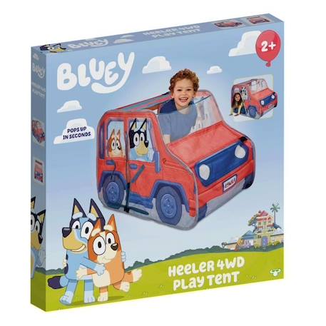 Tente de jeu pop-up Bluey - Le 4x4 de la famille Heeler - Fenêtres et porte pour jouer à cache-cache BLEU 3 - vertbaudet enfant 
