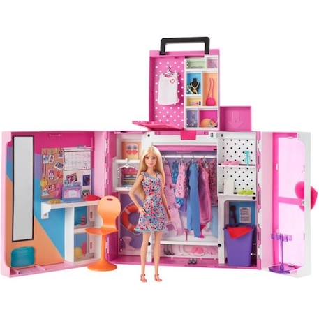 Barbie - Barbie Et Son Mega Dressing - Poupée - 3 ans et + ROSE 1 - vertbaudet enfant 