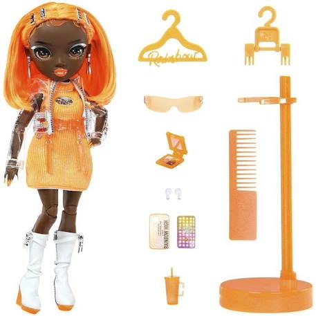 Rainbow High S23 Fashion Doll - Poupée 27 cm Michelle St Charles (Orange Fluo) - 1 tenue, 1 paire de chaussures et des accessoires ORANGE 2 - vertbaudet enfant 