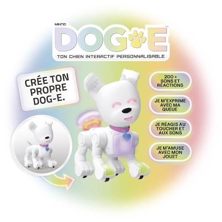 Robot chien interactif - LANSAY - DOG-E - Blanc - Pour enfant à partir de 6 ans - Batterie BLANC 4 - vertbaudet enfant 